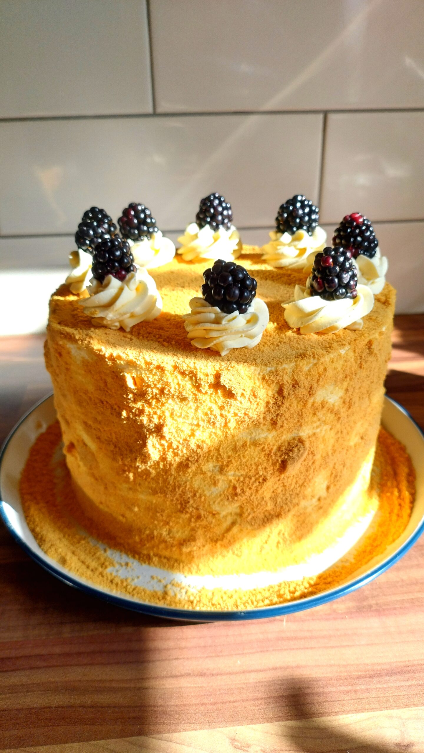 Honey Cake in home kitchen
