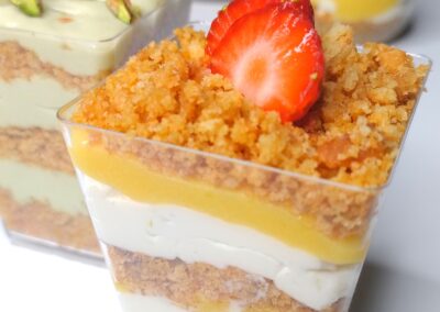 Home made Lemon Curd and Vanilla Dessert